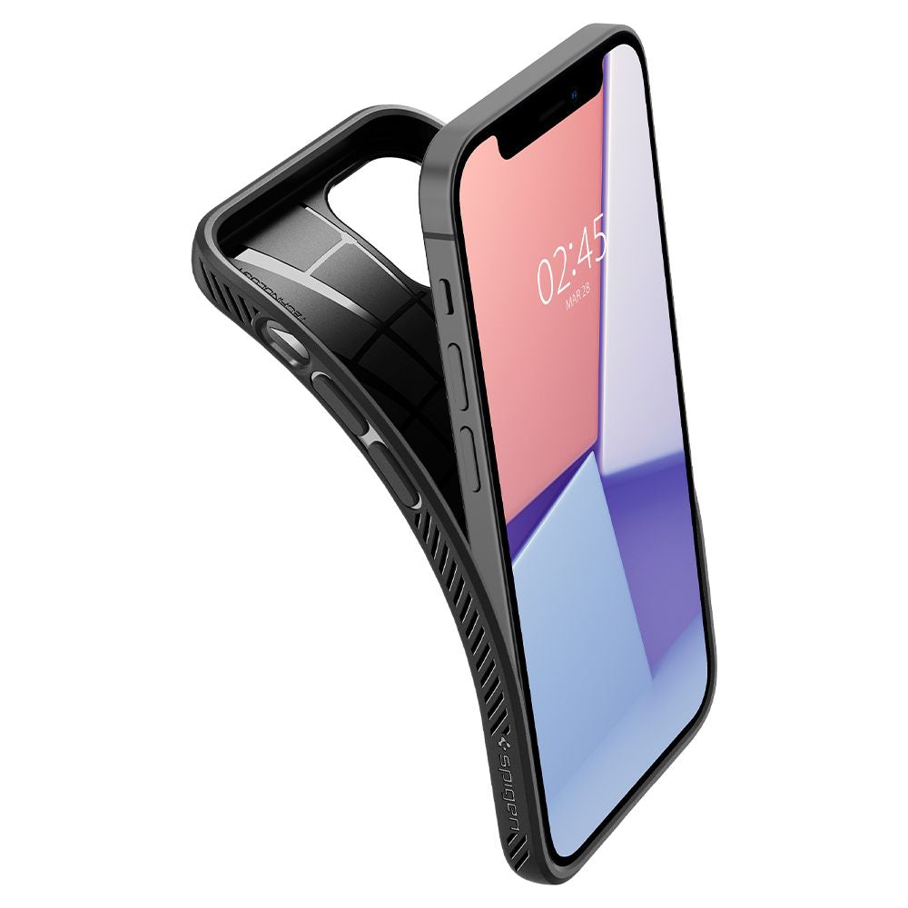 Cover til Apple iPhone 12 / 12 Pro, Spigen, Liquid Air, Sort ACS01701