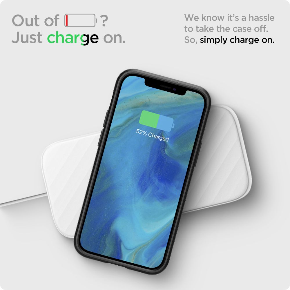 Cover til Apple iPhone 12 / 12 Pro, Spigen, Liquid Air, Sort ACS01701