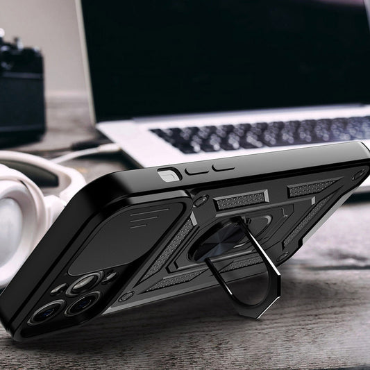 Cover til Apple iPhone 13, Techsuit, CamShield, Sort