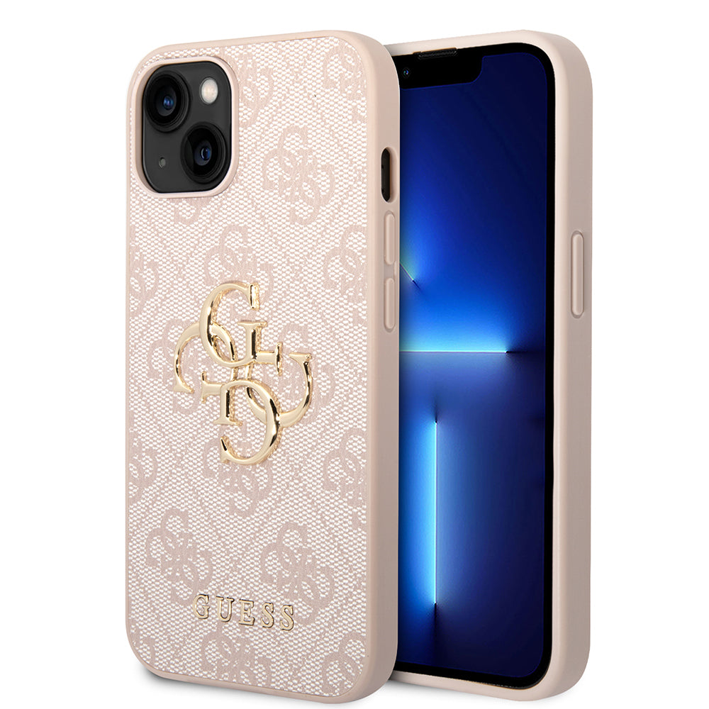 Etui til Apple iPhone 14, Guess, 4G Metal Logo, Pink