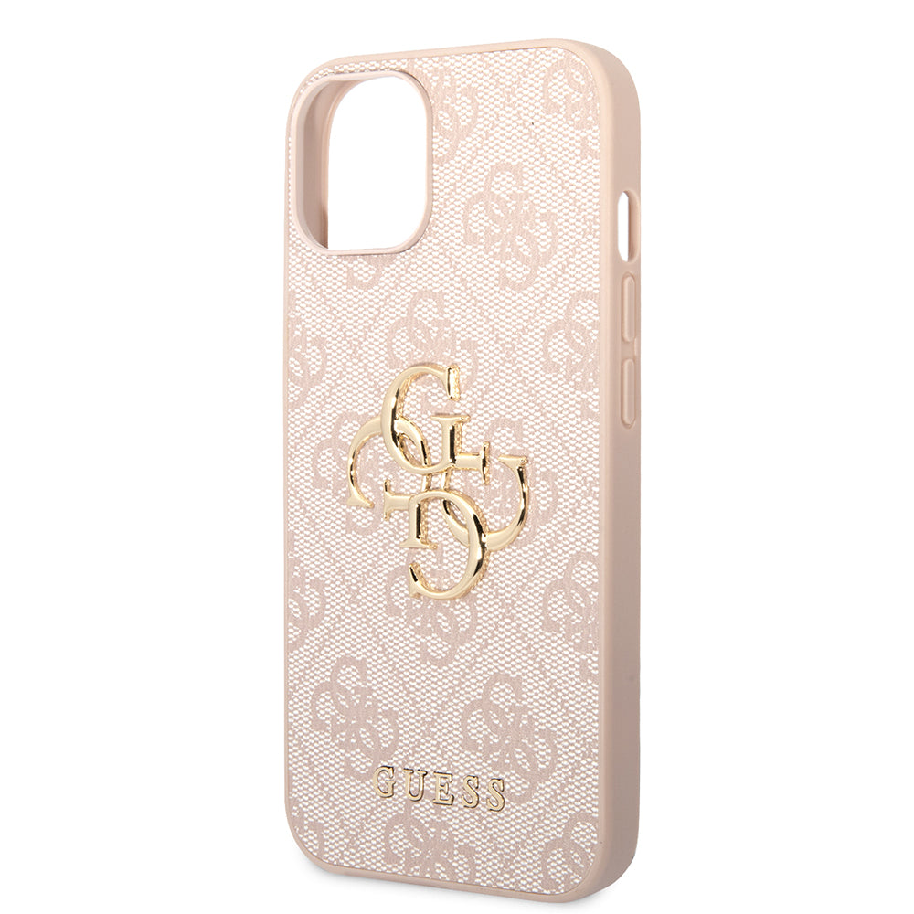 Etui til Apple iPhone 14, Guess, 4G Metal Logo, Pink