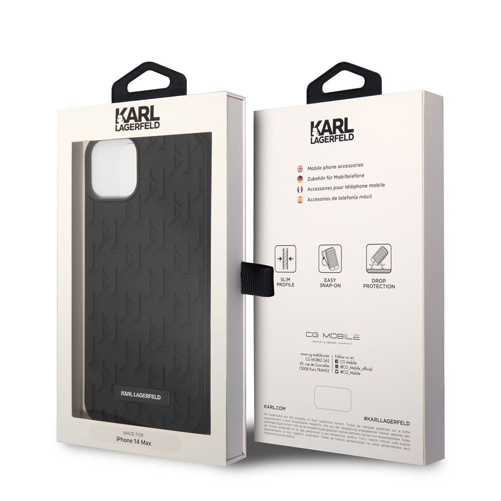 Etui til Apple iPhone 14 Plus, Karl Lagerfeld, 3D Monogram, Sort