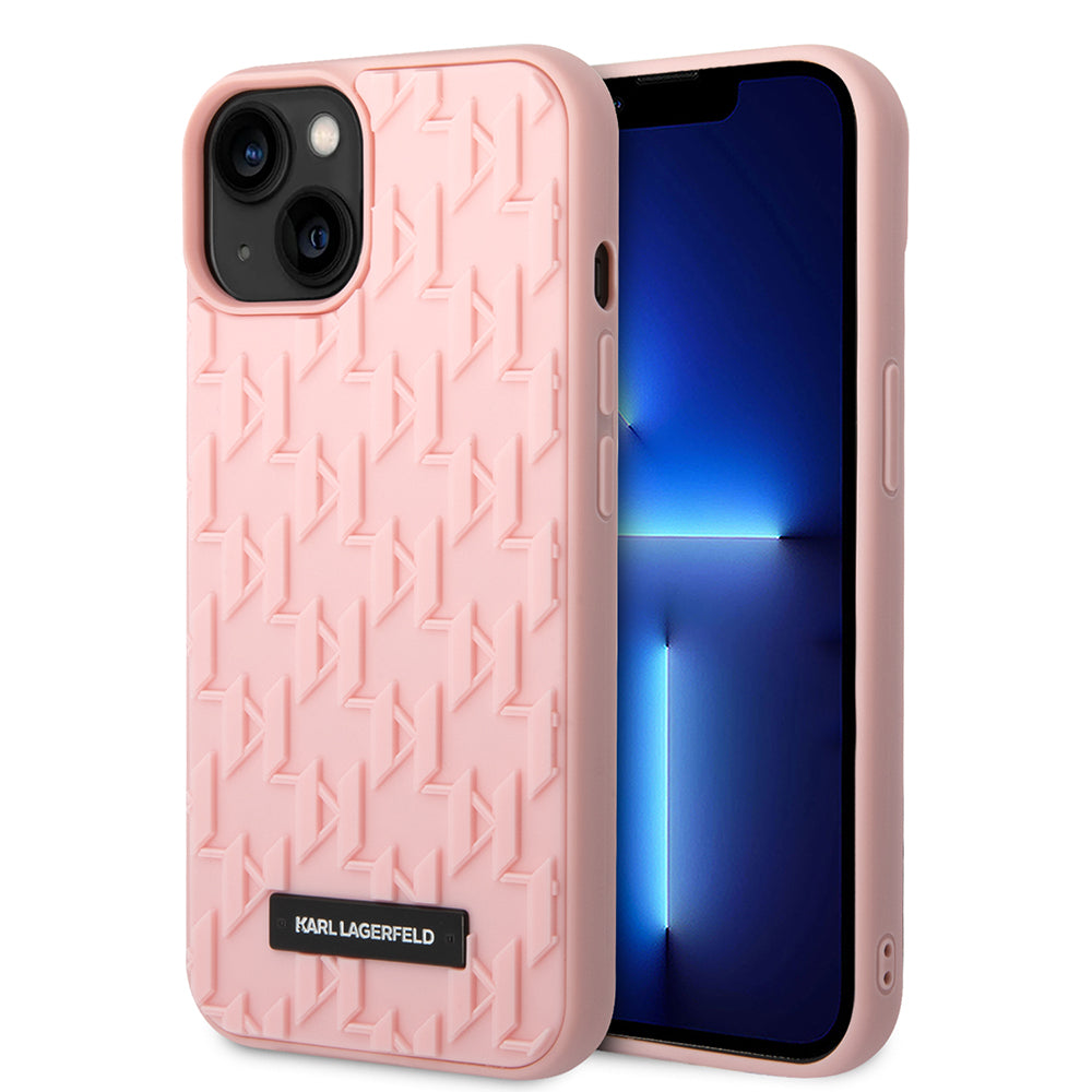 Case for Apple iPhone 14 Plus, Karl Lagerfeld, 3D Monogram, Pink