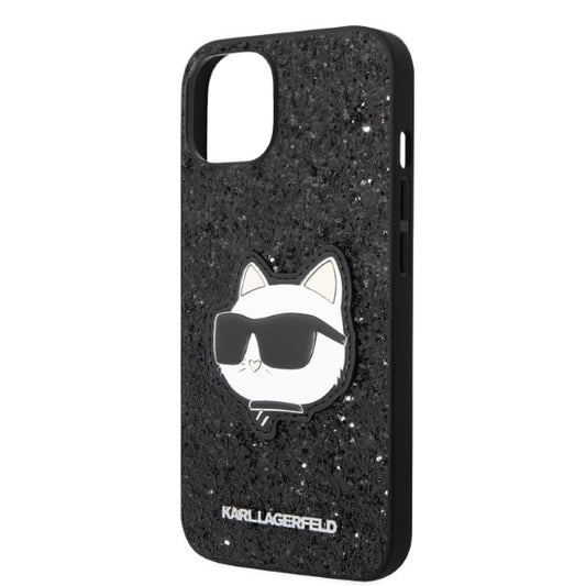 Cover til Apple iPhone 14 Plus, Karl Lagerfeld, Glitter Choupette Patch, Sort