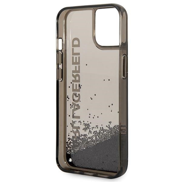 Cover til Apple iPhone 14 Plus, Karl Lagerfeld, Liquid Glitter KL Logo, Sort