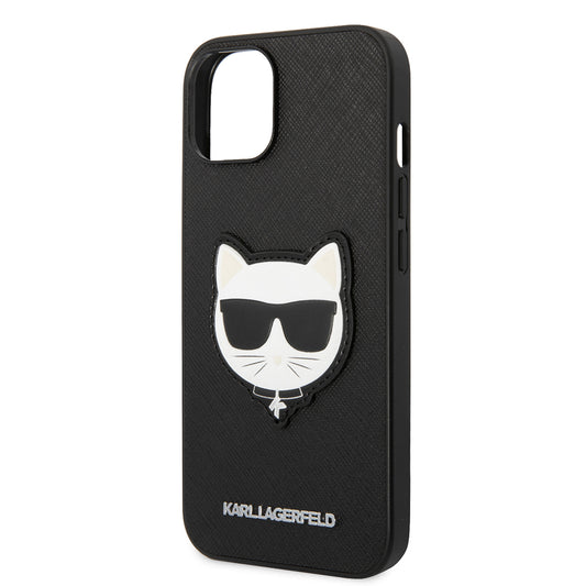 Etui til Apple iPhone 14 Plus, Karl Lagerfeld, Saffiano Choupette's Head, Sort