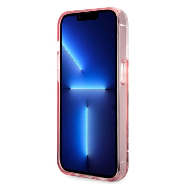 Etui til Apple iPhone 14 Pro, Karl Lagerfeld, Glitter Karl's Head, Pink