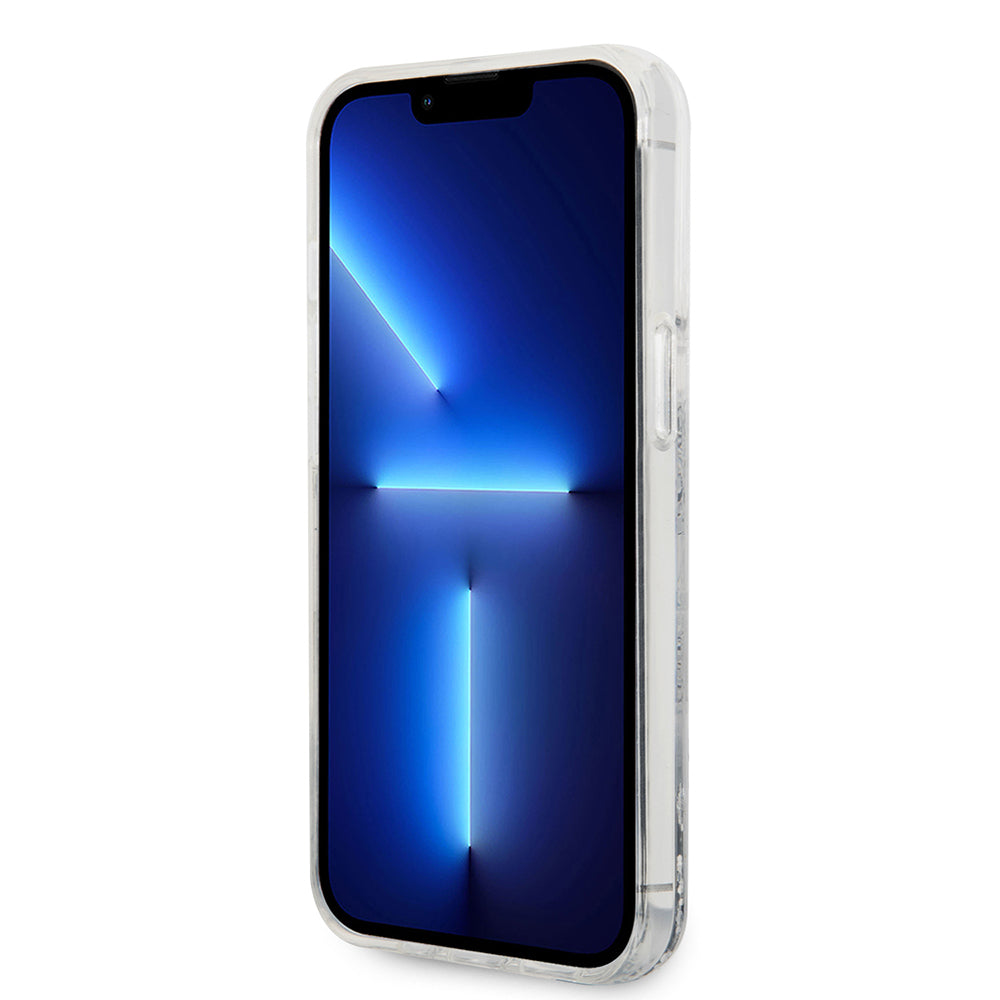 Etui til Apple iPhone 14 Pro Max, Karl Lagerfeld, Liquid Glitter RSG, Sølvfarvet