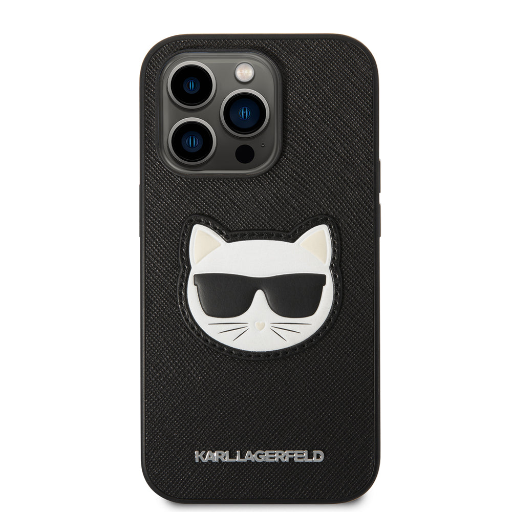 Etui til Apple iPhone 14 Pro Max, Karl Lagerfeld, Saffiano Choupette's Head, Sort