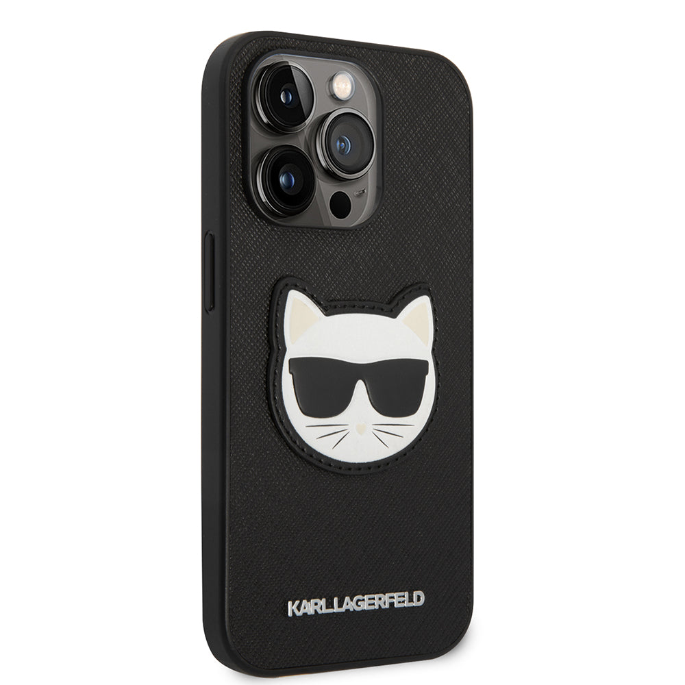 Etui til Apple iPhone 14 Pro Max, Karl Lagerfeld, Saffiano Choupette's Head, Sort