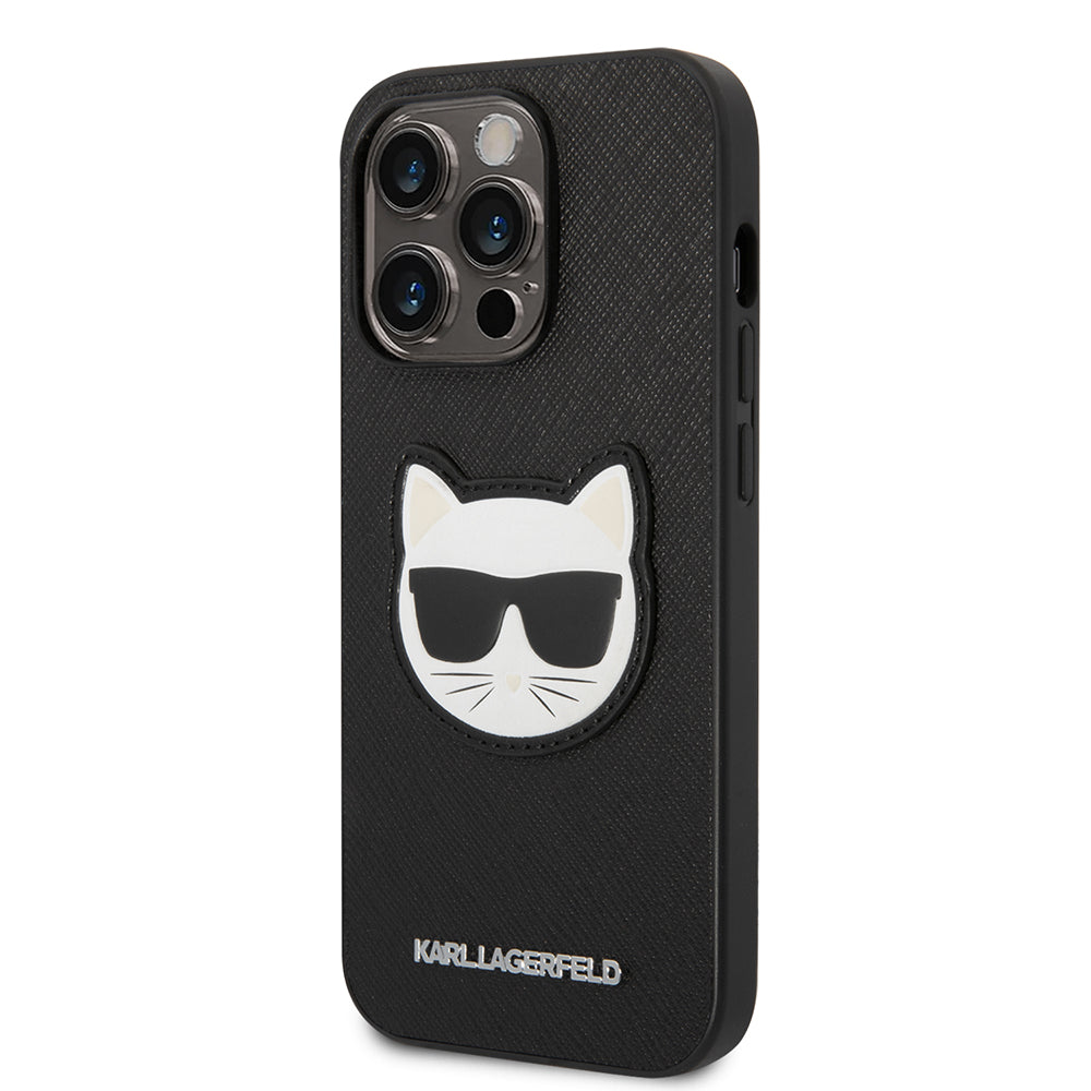 Etui til Apple iPhone 14 Pro Max, Karl Lagerfeld, Saffiano Choupette's Head, Sort