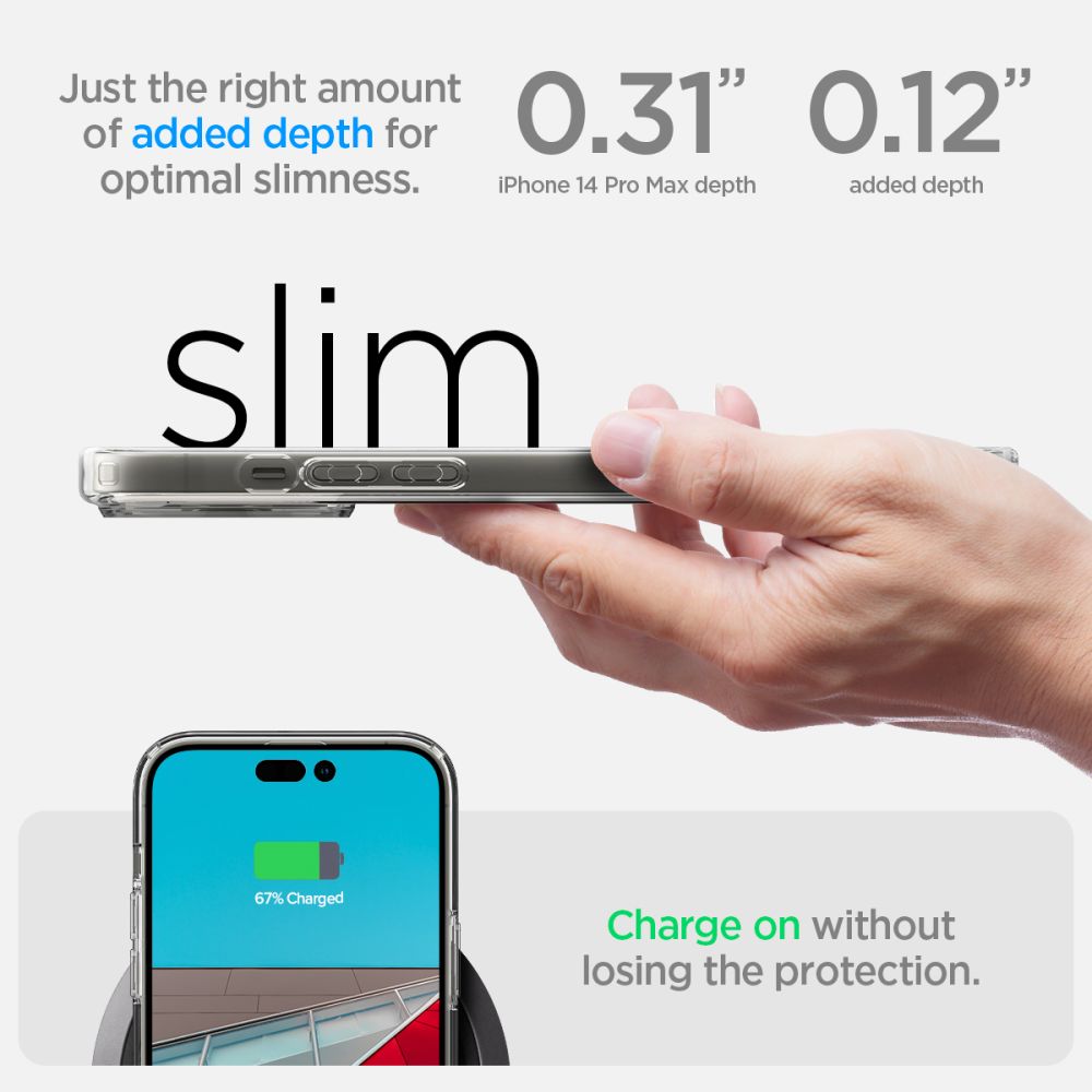 Etui til Apple iPhone 14 Pro Max, Spigen, Ultra Hybrid, Gennemsigtig ACS04816