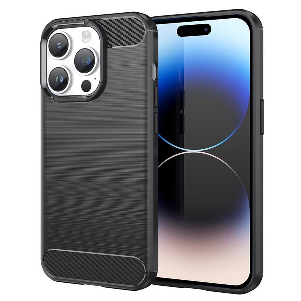 Cover til Apple iPhone 14 Pro, Techsuit, Carbon, Sort
