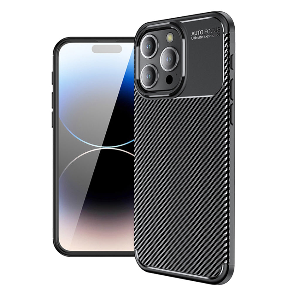 Etui til Apple iPhone 14 Pro, Techsuit, CarbonFiber, Sort