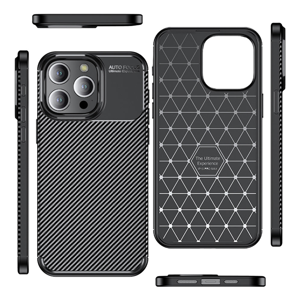 Etui til Apple iPhone 14 Pro, Techsuit, CarbonFiber, Sort