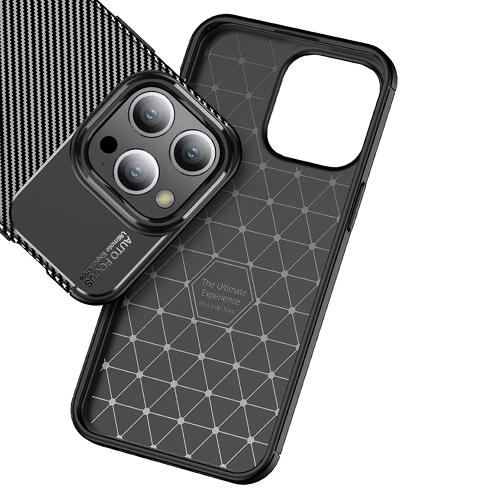 Etui til Apple iPhone 14 Pro, Techsuit, CarbonFiber, Sort
