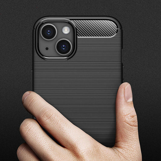Cover til Apple iPhone 14, Techsuit, Carbon, Sort