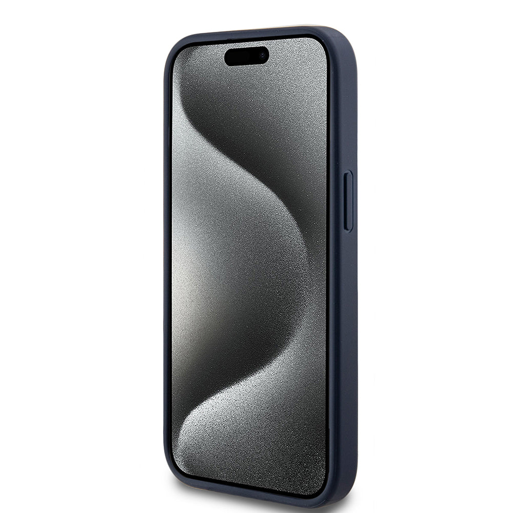 Etui til Apple iPhone 15, Guess, 4G Triangle Logo, Blå