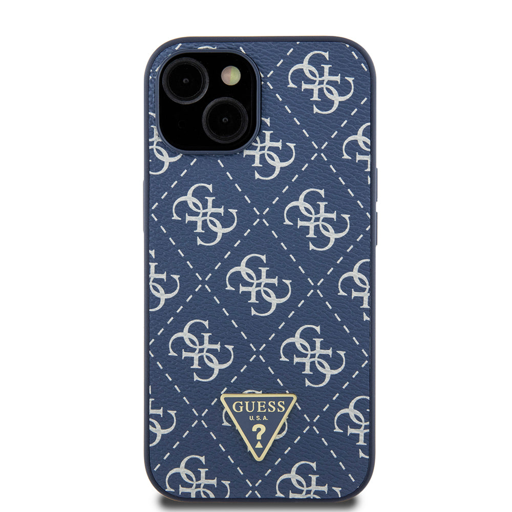 Etui til Apple iPhone 15, Guess, 4G Triangle Logo, Blå