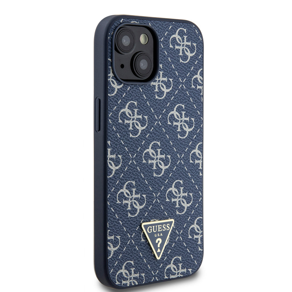Etui til Apple iPhone 15, Guess, 4G Triangle Logo, Blå