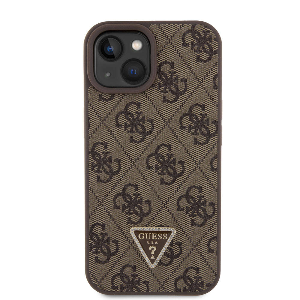 Etui til Apple iPhone 15, Guess, Crossbody 4G Metal Logo, Brun