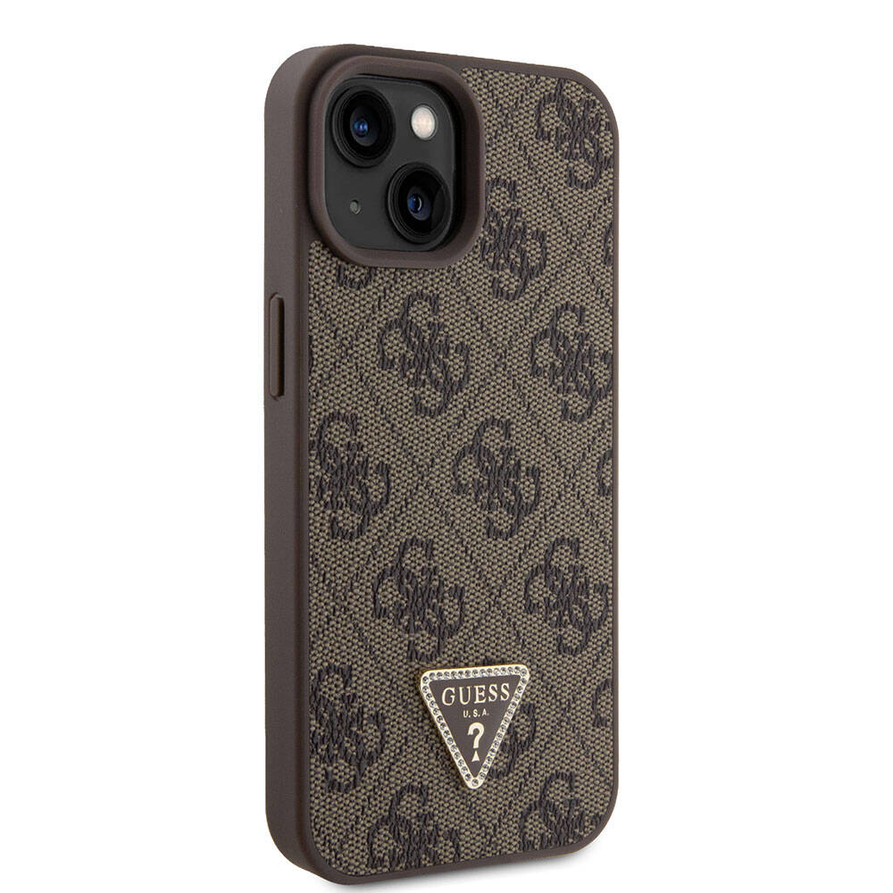 Etui til Apple iPhone 15, Guess, Crossbody 4G Metal Logo, Brun