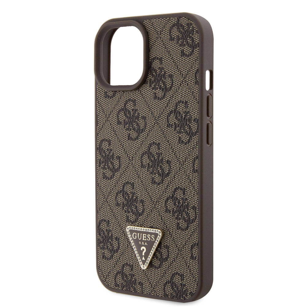 Etui til Apple iPhone 15, Guess, Crossbody 4G Metal Logo, Brun
