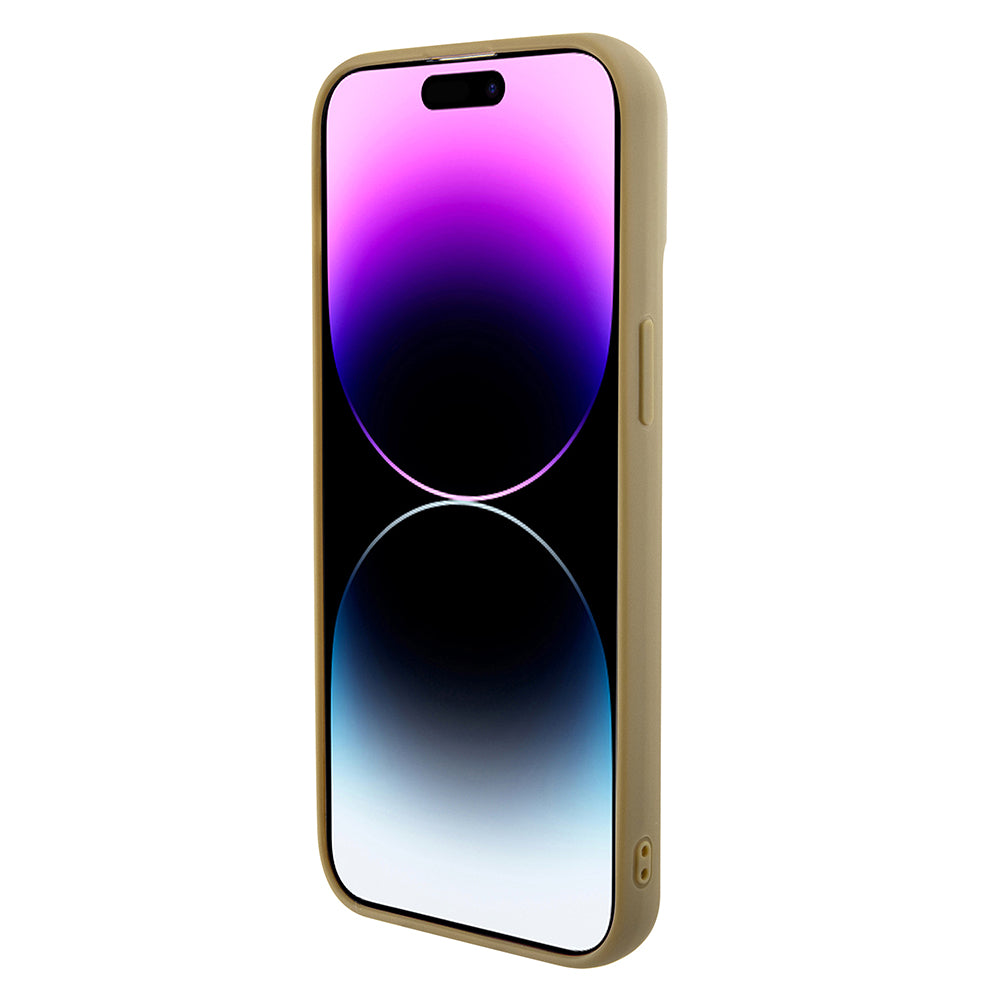 Etui til Apple iPhone 15, Guess, Disco Metal Script, Guld