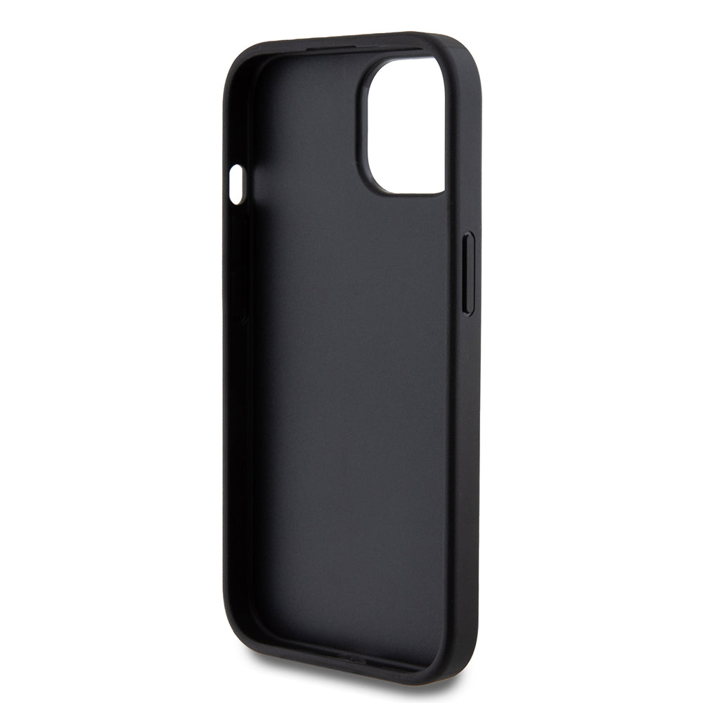 Etui til Apple iPhone 15, Guess, Glitter Big 4G Script, Sort