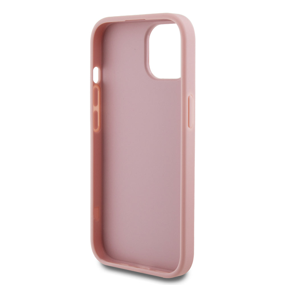Etui til Apple iPhone 15, Guess, Glitter Big 4G Script, Pink
