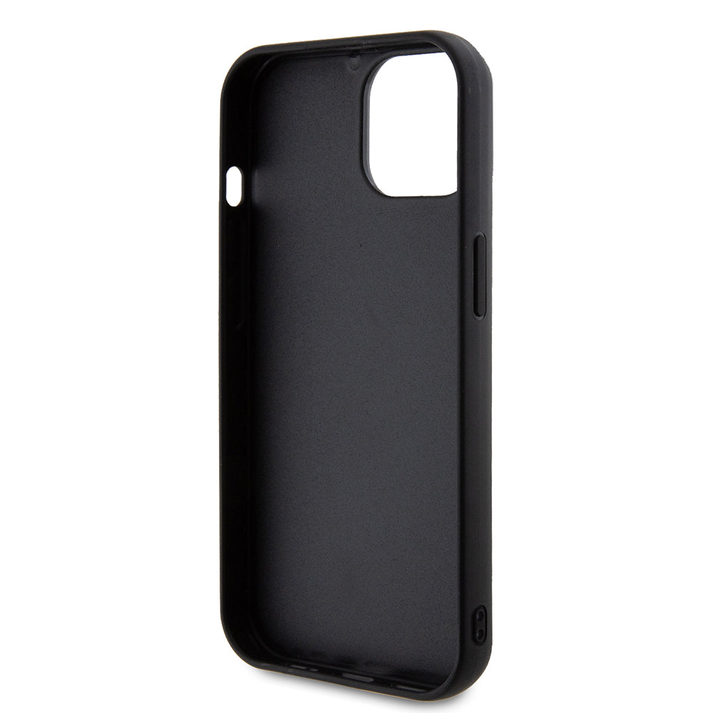 Etui til Apple iPhone 15, Guess, Quilted Metal Logo, Sort
