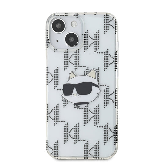 Cover til Apple iPhone 15, Karl Lagerfeld, IML Electroplated Choupette Head, Transparent