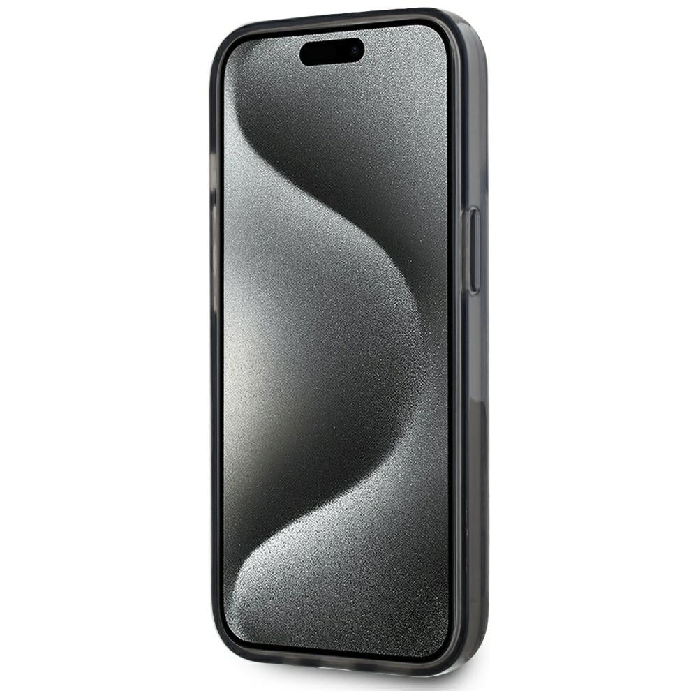 Cover til Apple iPhone 15, Karl Lagerfeld, Liquid Glitter Monogram, Sort