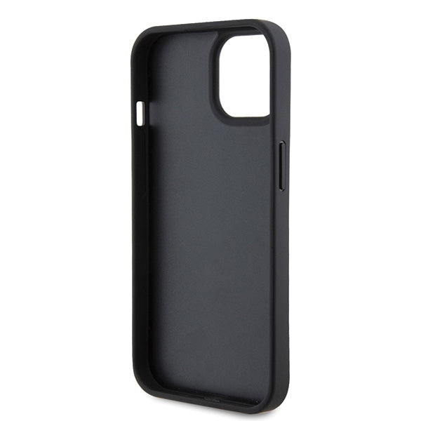 Case for Apple iPhone 15, Karl Lagerfeld, Monogram Hot Stamp Metal Logo, Black