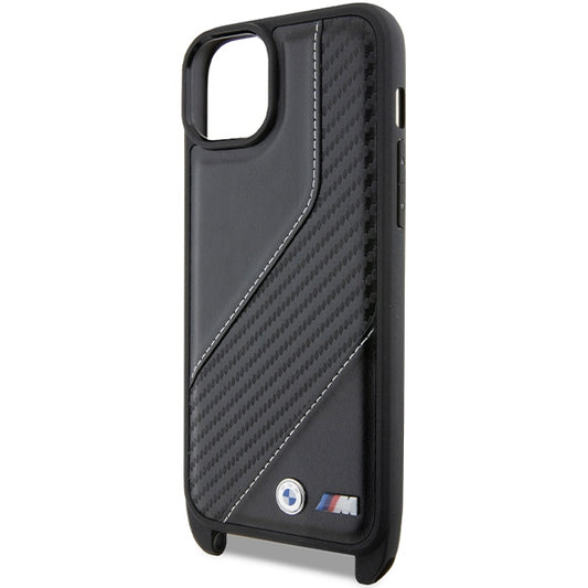 Cover til Apple iPhone 15 Plus, BMW, M Edition Carbon Stripe & Strap, Sort