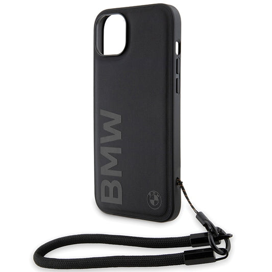 Cover til Apple iPhone 15 Plus, BMW, Signature Wordmark Cord, Sort