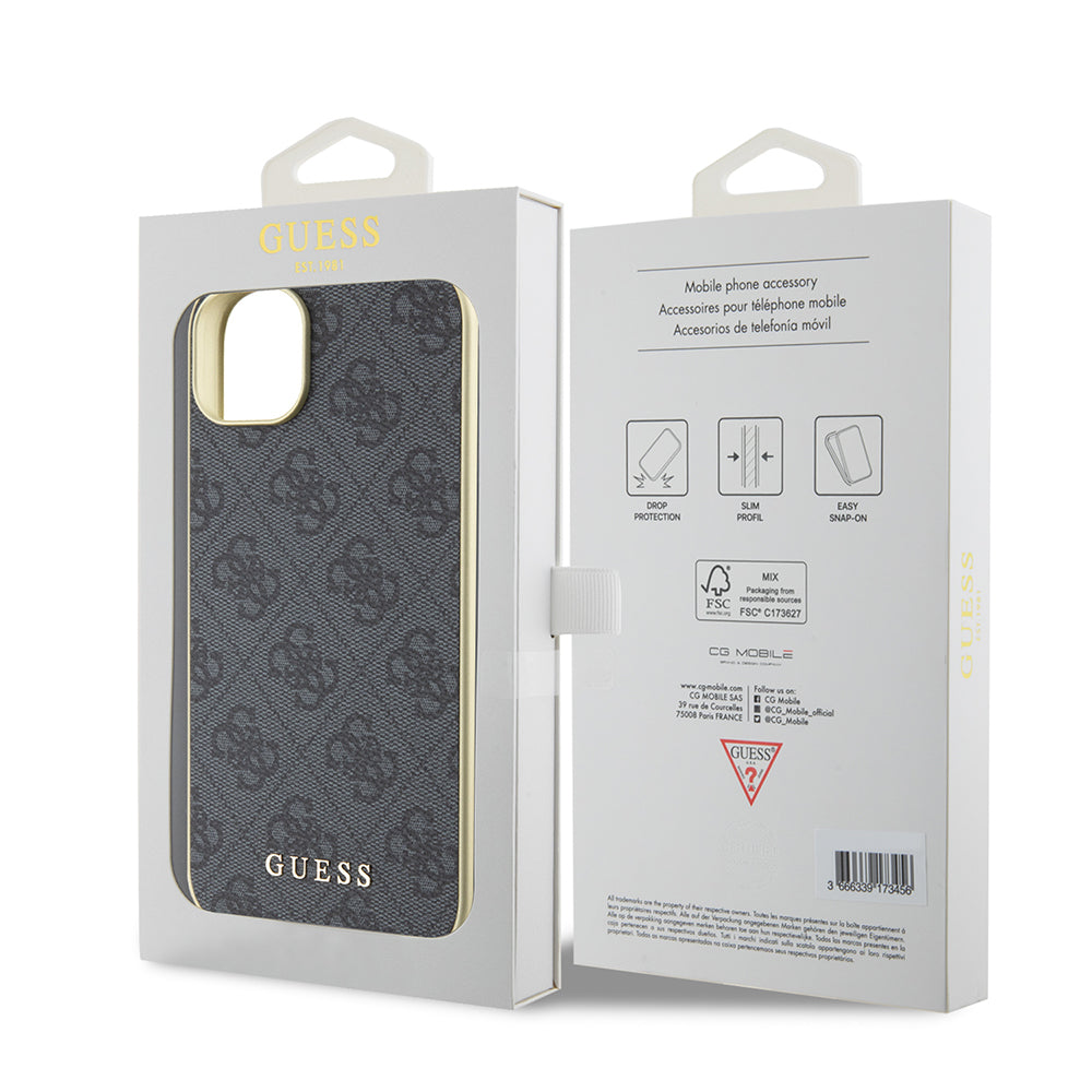 Etui til Apple iPhone 15 Plus, Guess, 4G Charm, Grå