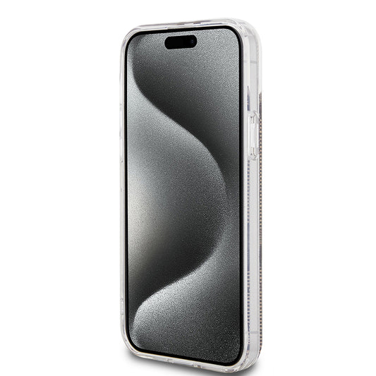 Etui til Apple iPhone 15 Plus, Guess, IML 4G Gold Stripe, Brun