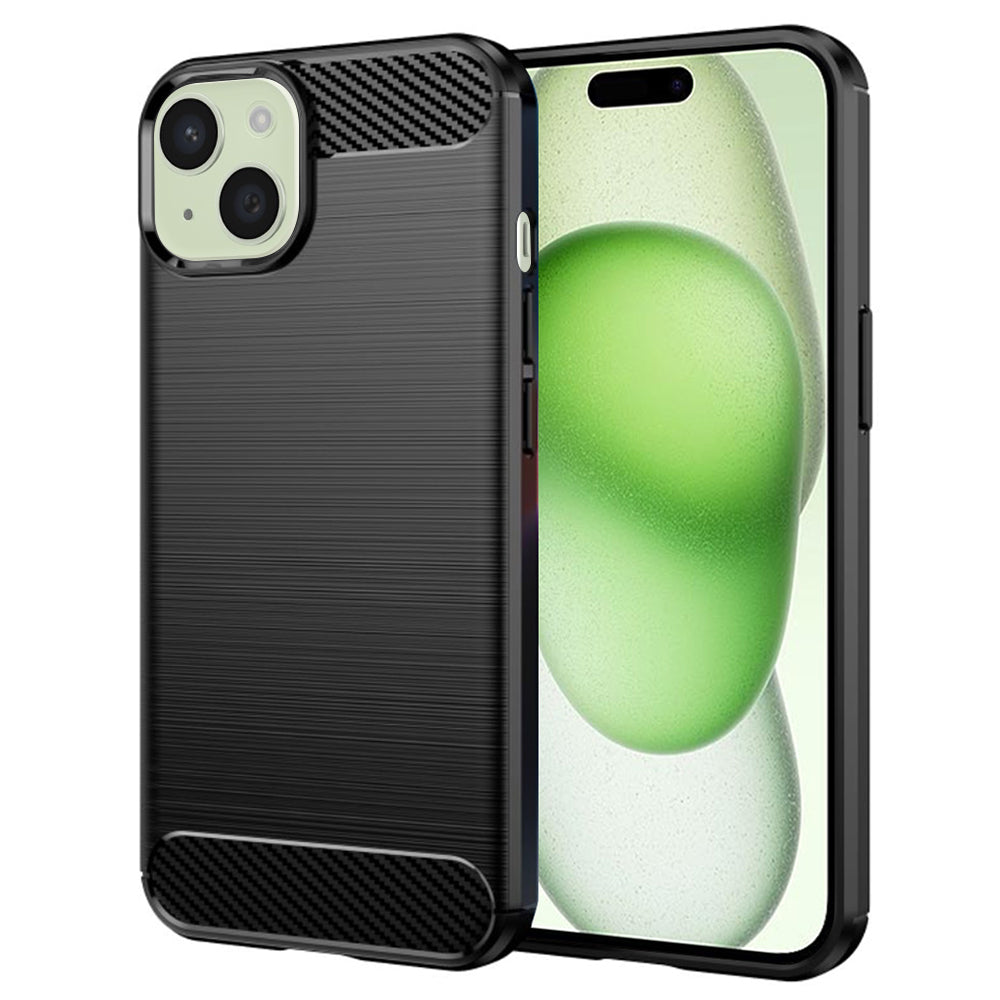 Cover til Apple iPhone 15 Plus, Techsuit, Carbon, Sort