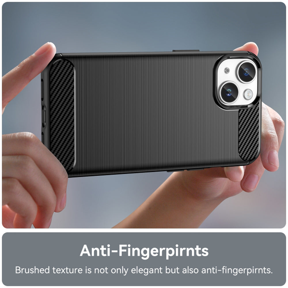 Cover til Apple iPhone 15 Plus, Techsuit, Carbon, Sort