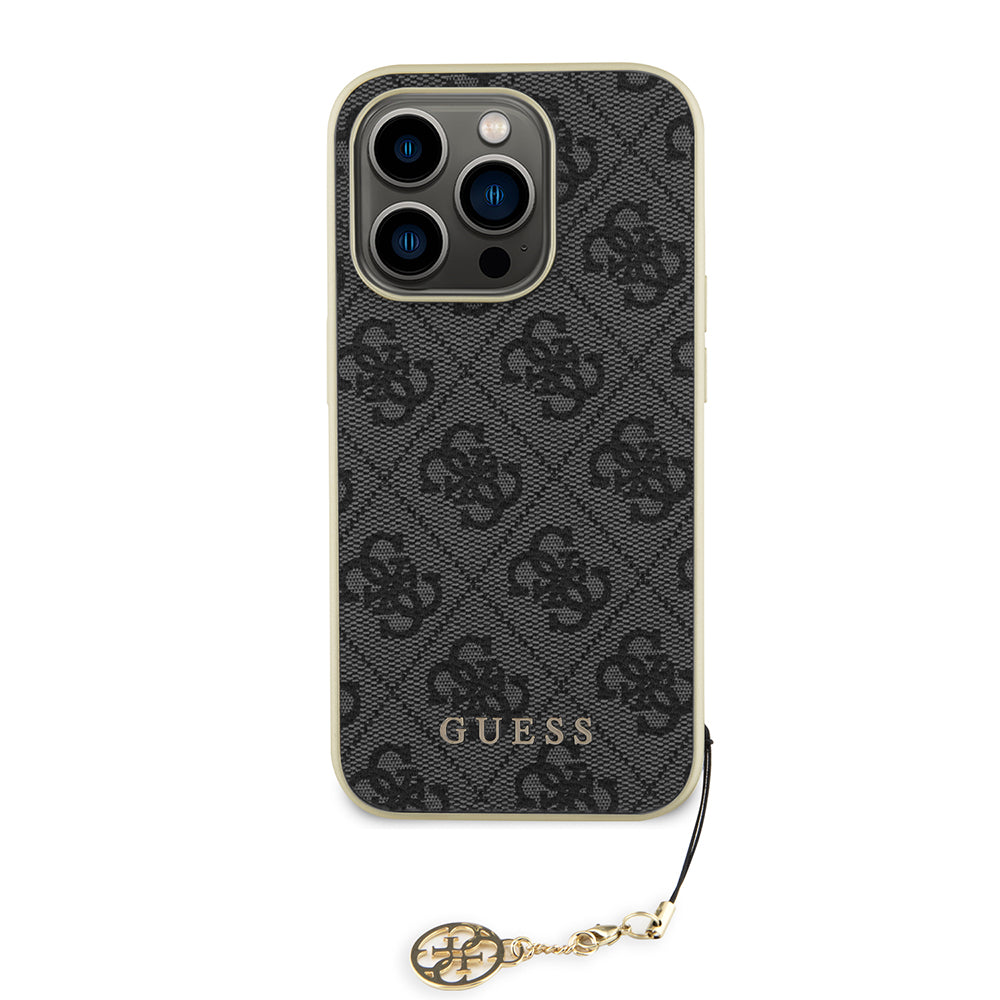 Etui til Apple iPhone 15 Pro, Guess, 4G Charm, Grå