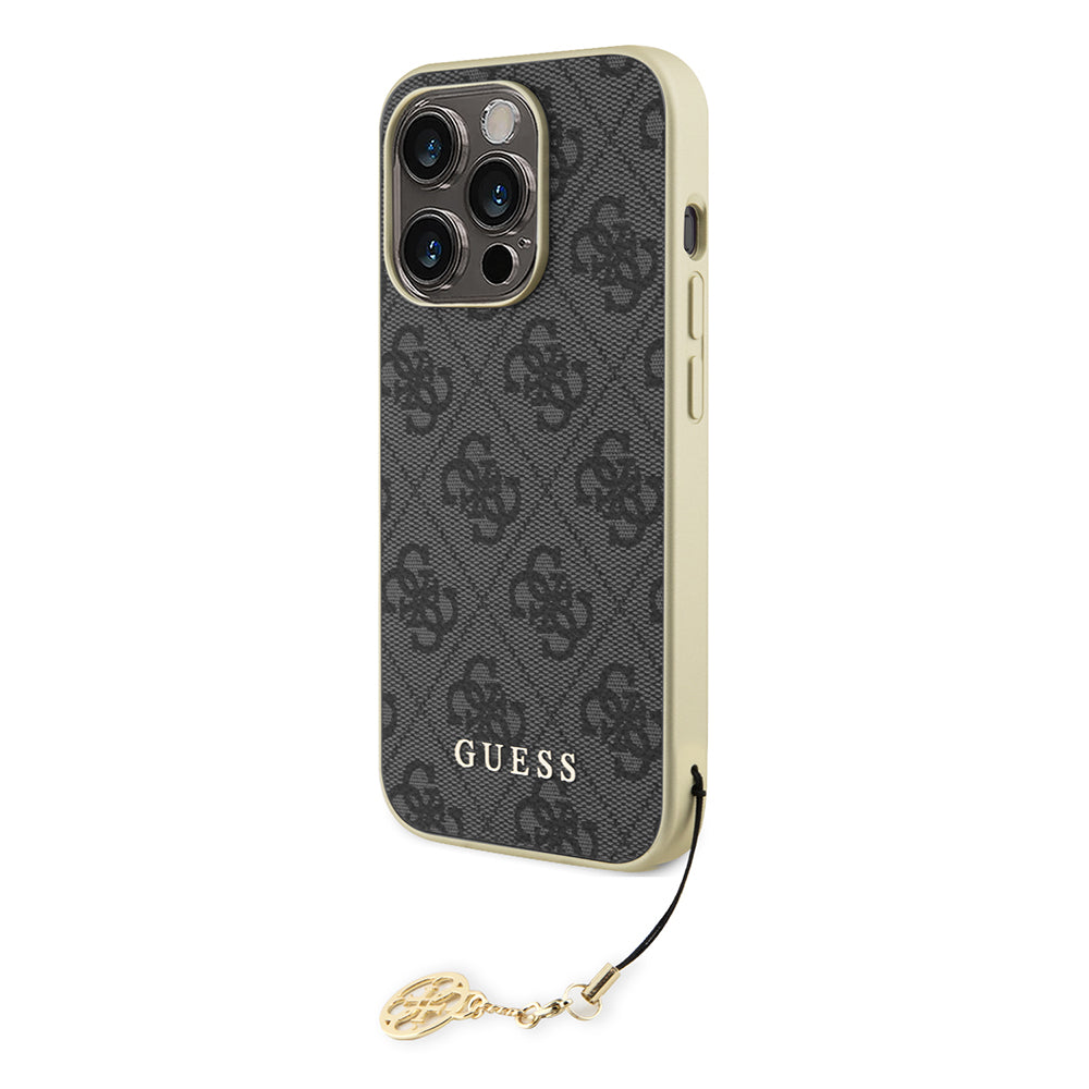 Etui til Apple iPhone 15 Pro, Guess, 4G Charm, Grå