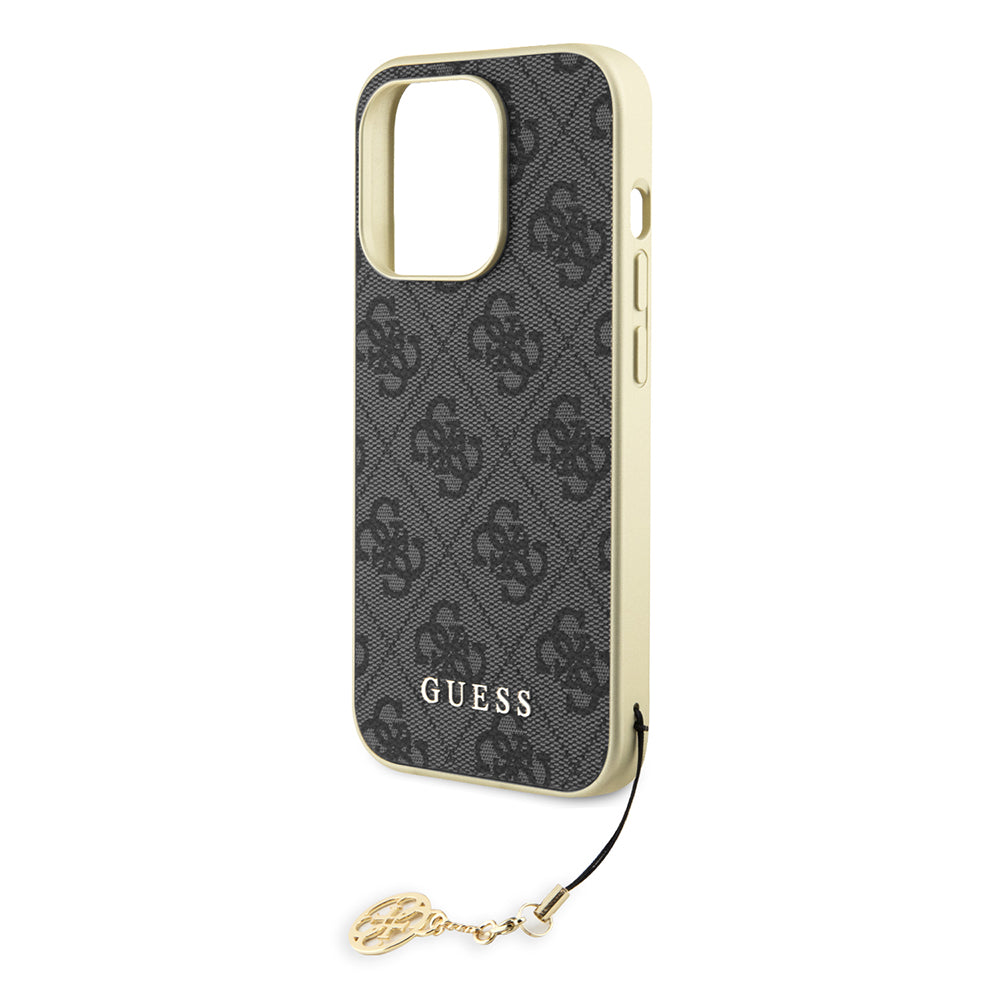 Etui til Apple iPhone 15 Pro, Guess, 4G Charm, Grå