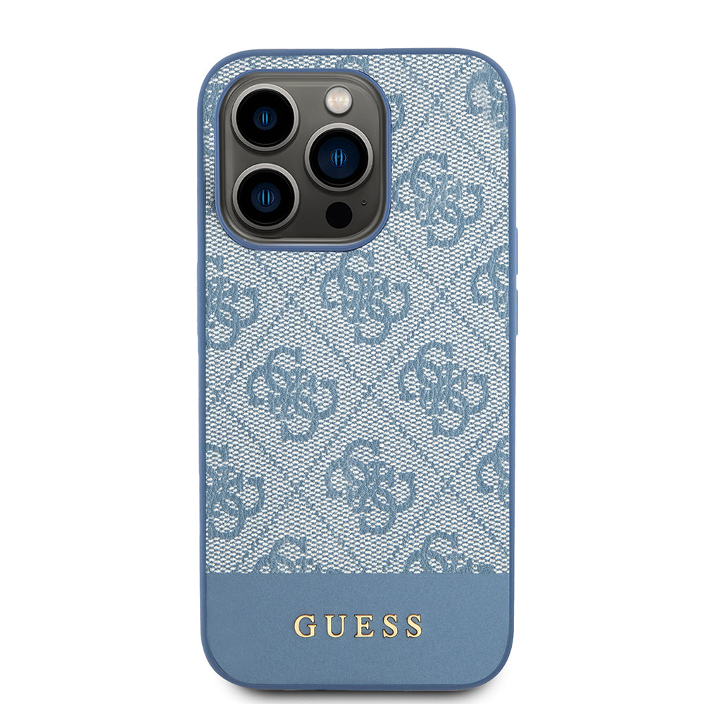Etui til Apple iPhone 15 Pro, Guess, 4G Stripe, Blå