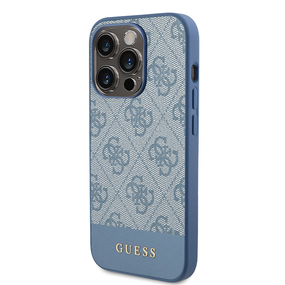 Etui til Apple iPhone 15 Pro, Guess, 4G Stripe, Blå