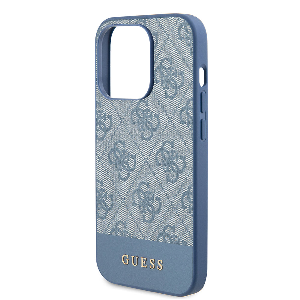 Etui til Apple iPhone 15 Pro, Guess, 4G Stripe, Blå