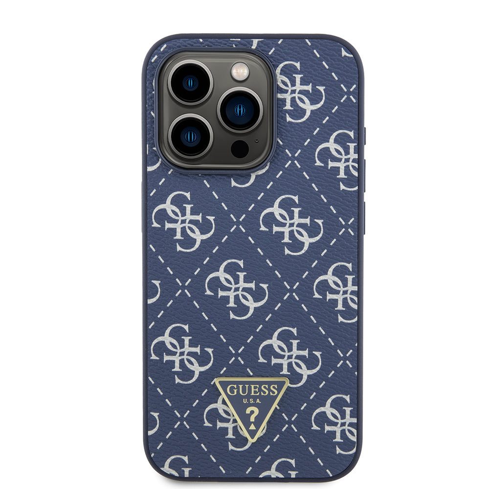 Etui til Apple iPhone 15 Pro, Guess, 4G Triangle Logo, Blå