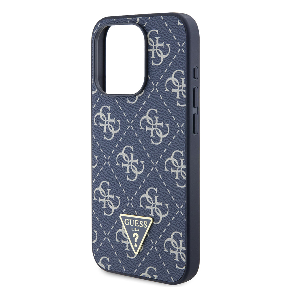 Etui til Apple iPhone 15 Pro, Guess, 4G Triangle Logo, Blå