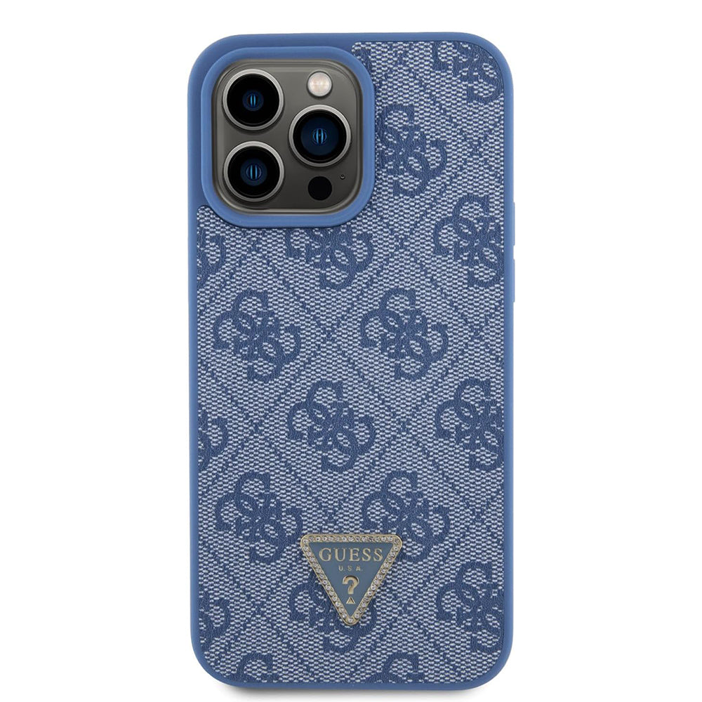 Etui til Apple iPhone 15 Pro, Guess, Crossbody 4G Metal Logo, Blå