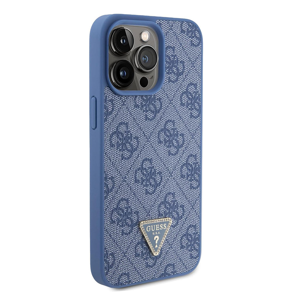 Etui til Apple iPhone 15 Pro, Guess, Crossbody 4G Metal Logo, Blå